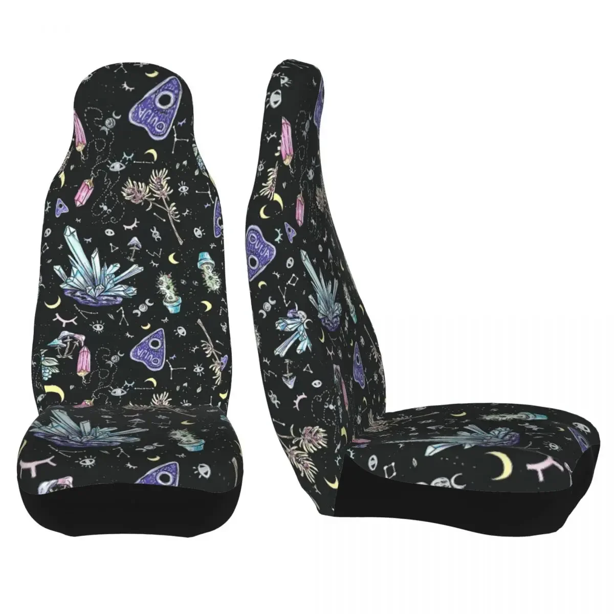 Ouija Board Universal Car Seat Cover Four Seasons Travel Spirit Horror Occult Front Rear Flocking Cloth Cushion Fabric Fishing