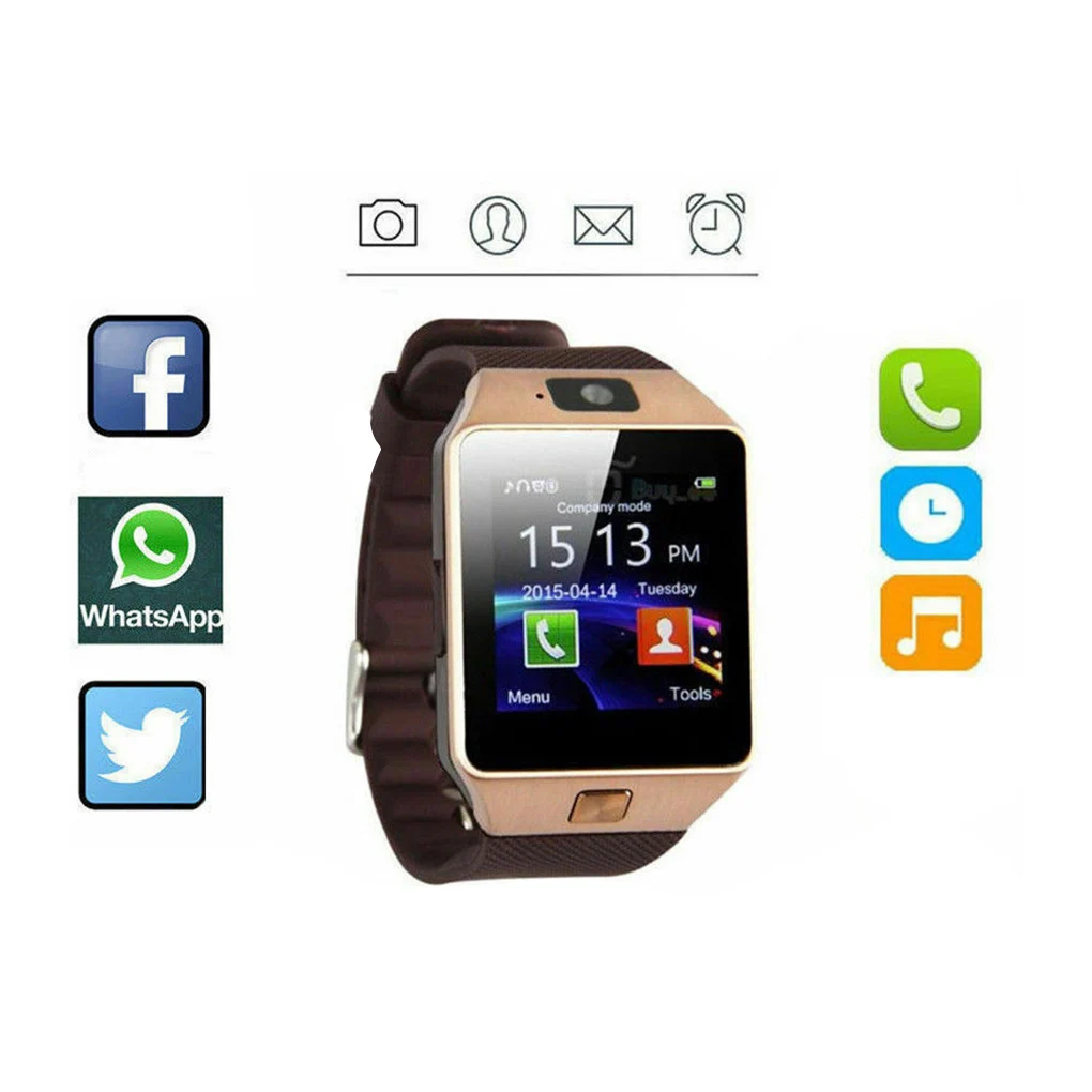 Watch Smart Bluetooth-Compatible Wristwatch Support SIM Card 1.56 inch Touch Screen Bracelet Multimedia Anti-Lost Equipment