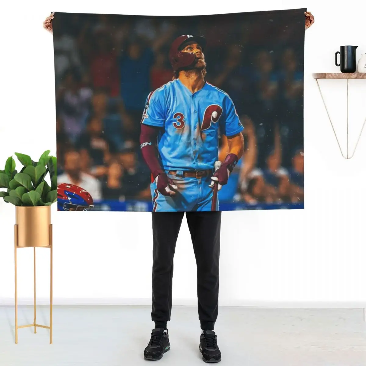 

Bryce Harper Throw Blanket Stain Resistant Cozy Warm Blanket