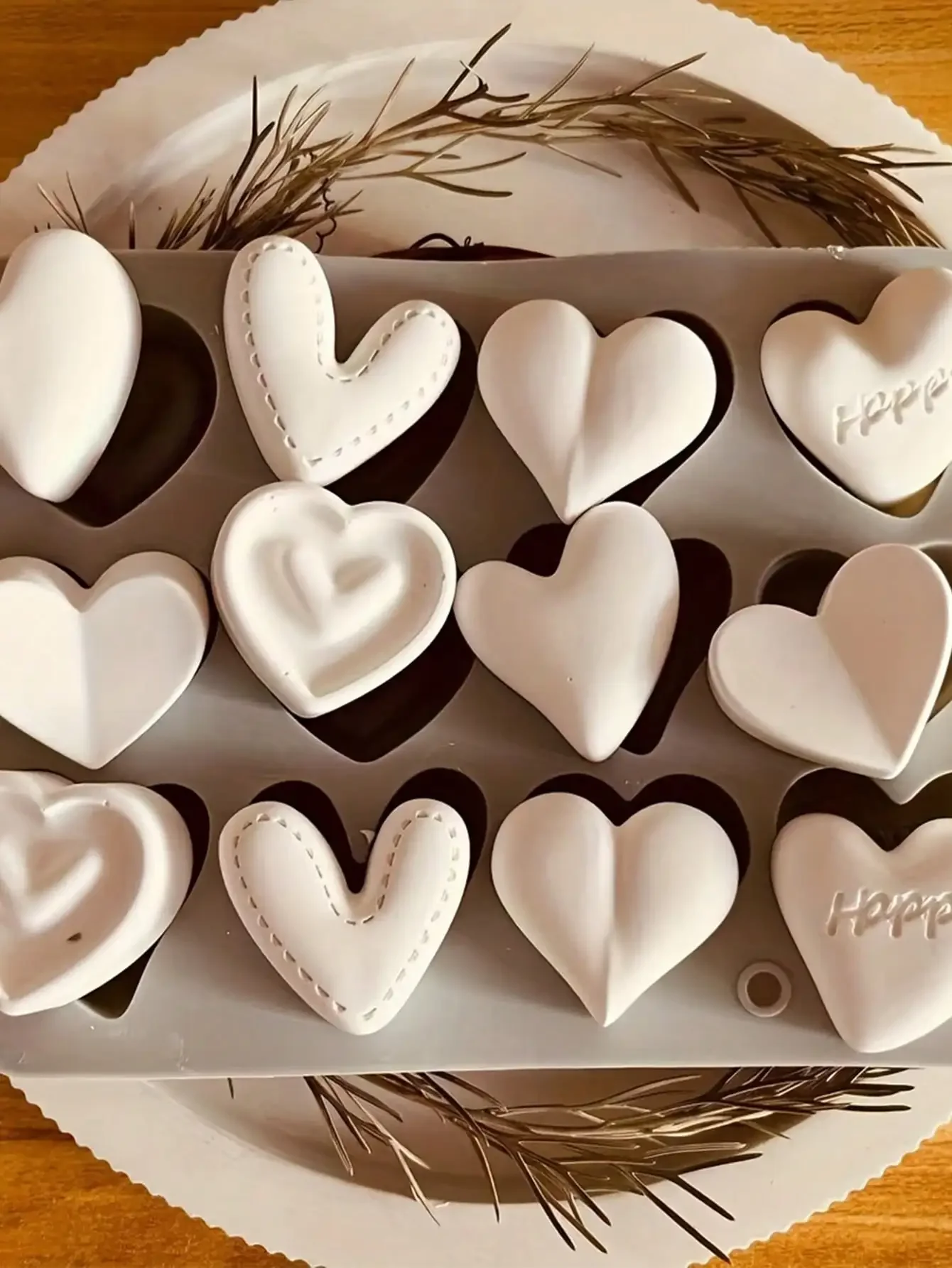 Candle Mold Valentine\'s Day Love Silicone Heart Mold Candle Soap Making 12 Heart Shapes Cake Mould Plaster Decoration Molds