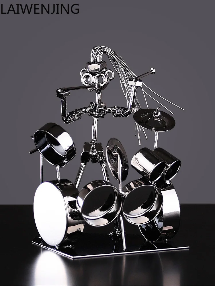 

MJY industrial wind wrought iron home office desktop ornament decoration drummer entrance