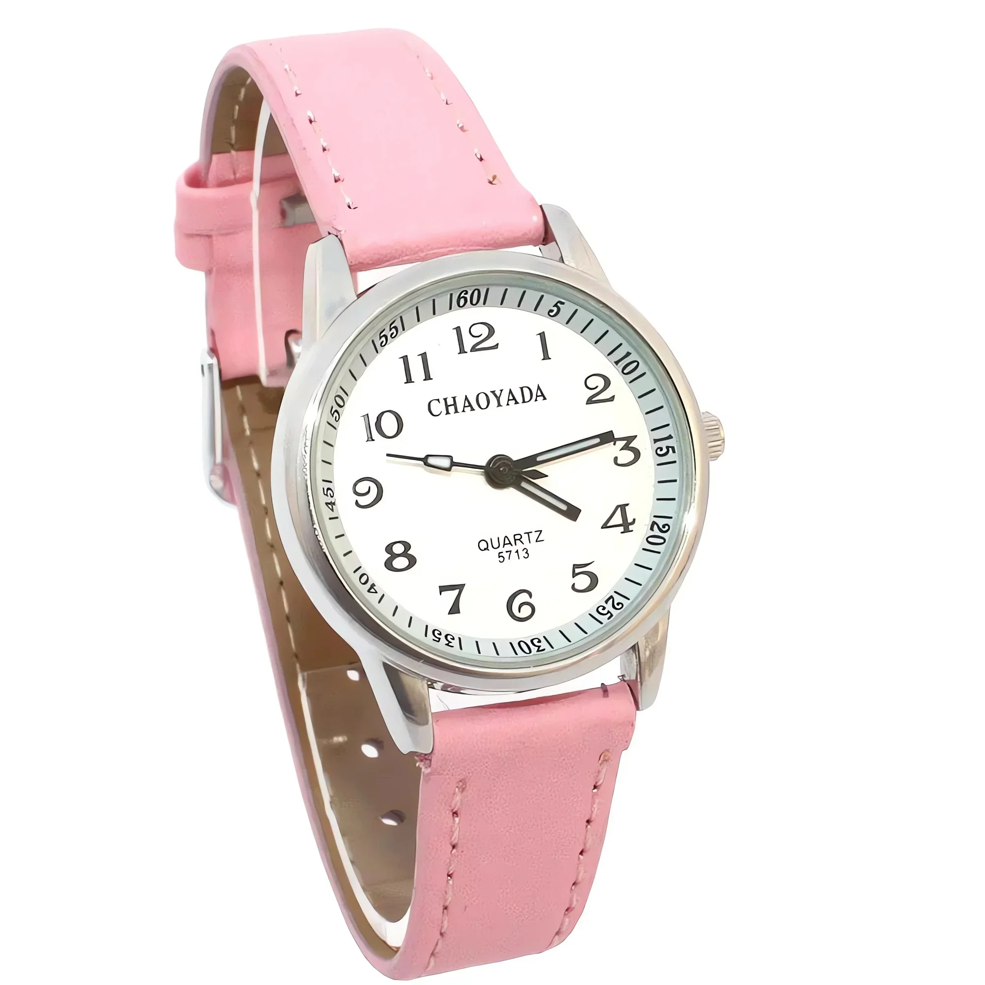 Round Learn To Time Kids Boy Girl Black Leather Quartz Student Wristwatch Children's Tutor Watch Girls Boys Watches