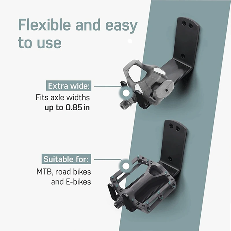 Wall-Mounted Bicycle Pedal Mounting Bracket Heavy-Duty Bicycle Fixed Hook Pedal Bicycle Storage Bracket Easy Install Easy To Use