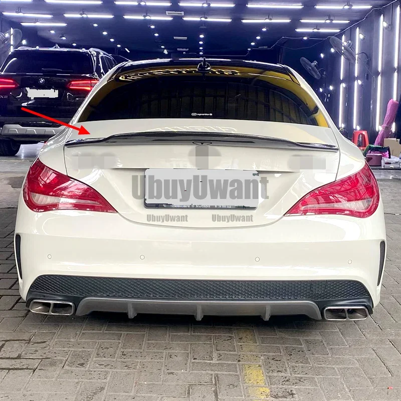 For Hot Sale Benz CLA W117 CLA180 CLA200 CLA250 CLA260 Carbon Fiber Rear Trunk Wing Spoiler CLA45 PSM Style 2014 - UP