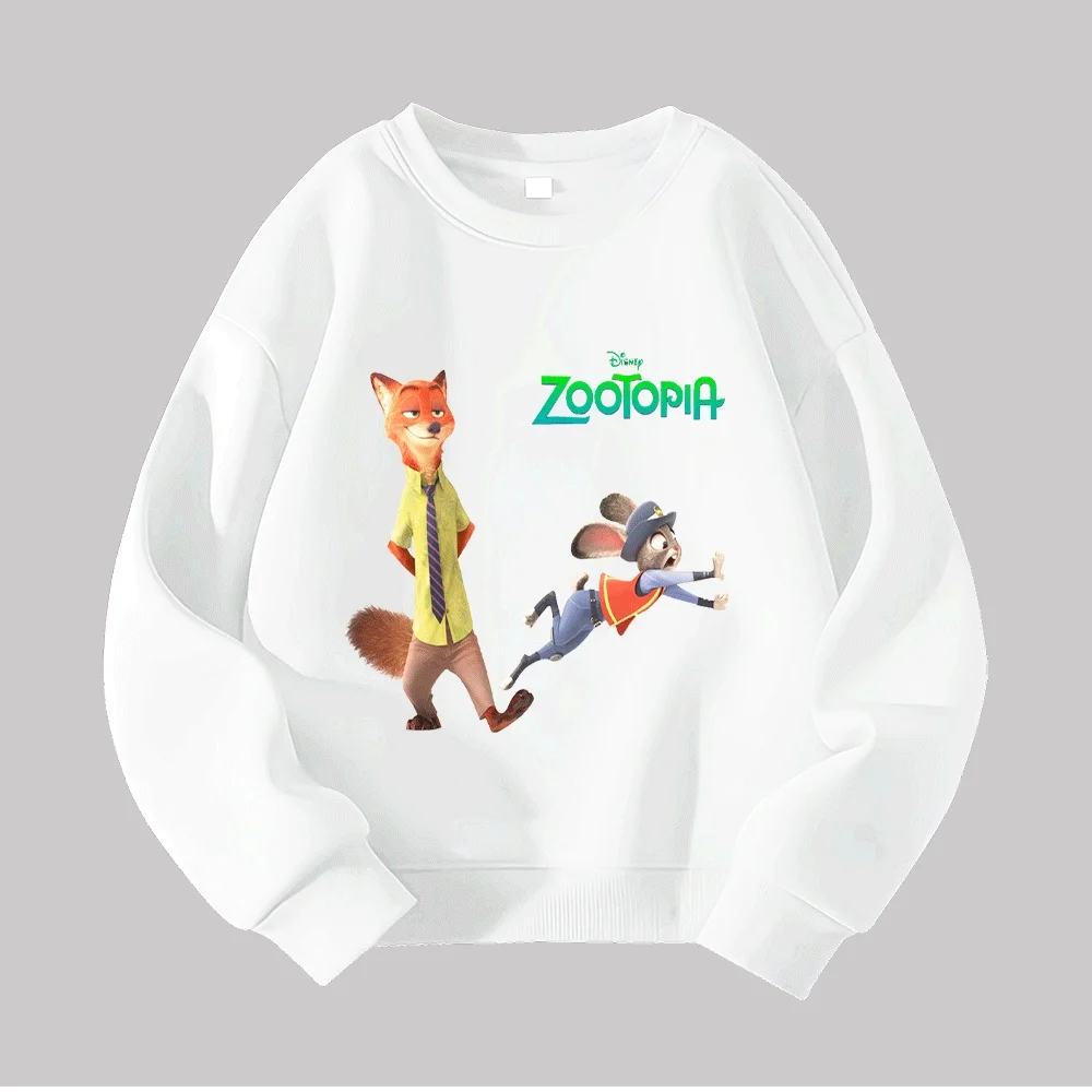 سويت شيرت كاجوال من القطن مطبوع عليه رسوم متحركة على شكل أرنب كريزي أنيمال سيتي للأطفال برقبة دائرية وأكمام طويلة للأولاد والبنات #3