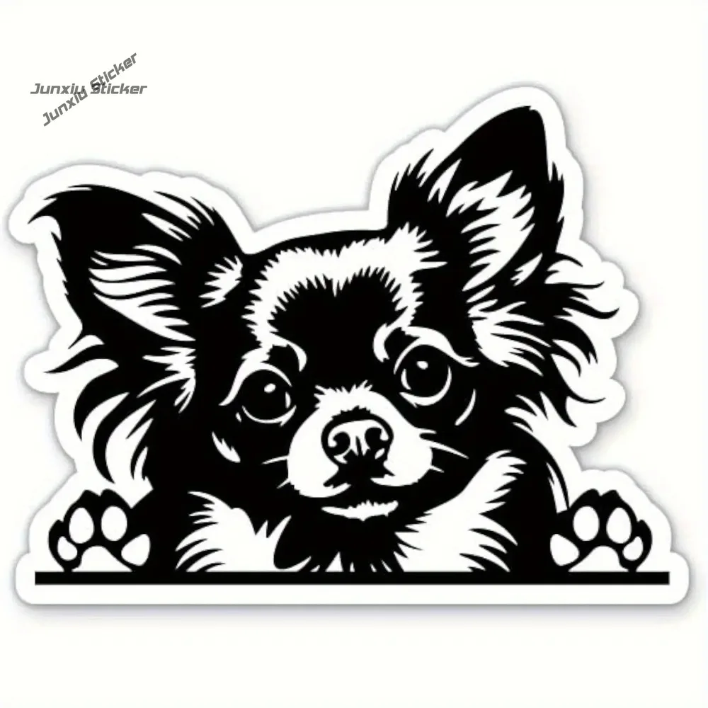 Chihuahua Dog Stickers, Self-Adhesive Vinyl Decals for Vehicles, Laptops, Water Bottles, Gifts for Pet Enthusiasts