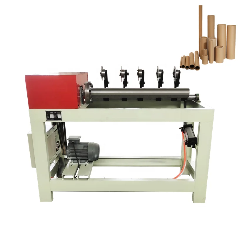 Pneumatic Multi Cutters Cardboard Tubes Carton Paper Core Cutting Machine