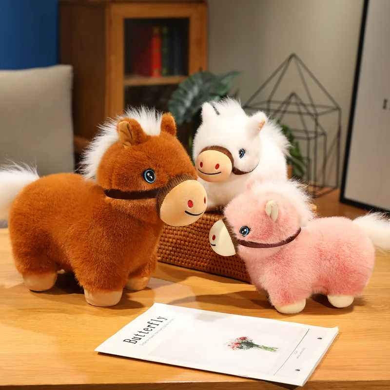 

Horse Plush Stuffed Toys Short Legged Horse Figurines Pillows Bay Window Decorations Home Decor Birthday Gifts