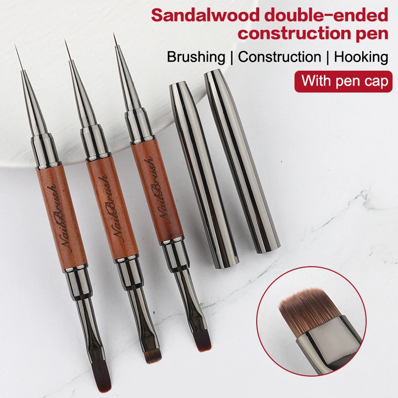 듀얼 엔드 네일 글루 포토테라피 펜 UV 젤 브러쉬 아크릴 네일 아트 페인팅 펜 라이너 브러쉬 익스텐션 젤 매니큐어 브러쉬 도구