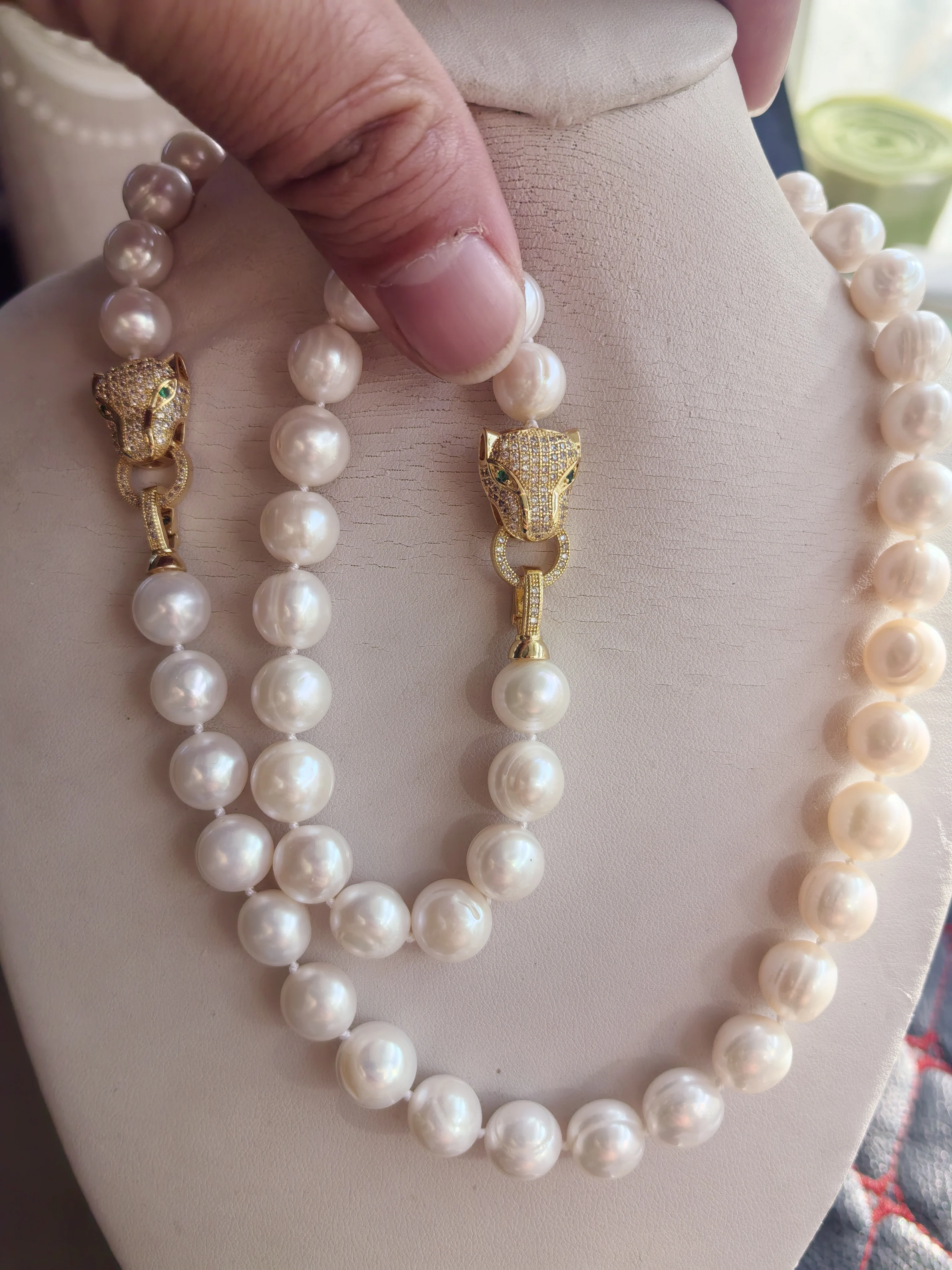 

Genuine 10-11mm Natural Multicolor Pearl Necklace Bracelet set 18'' AAA 925 clasp