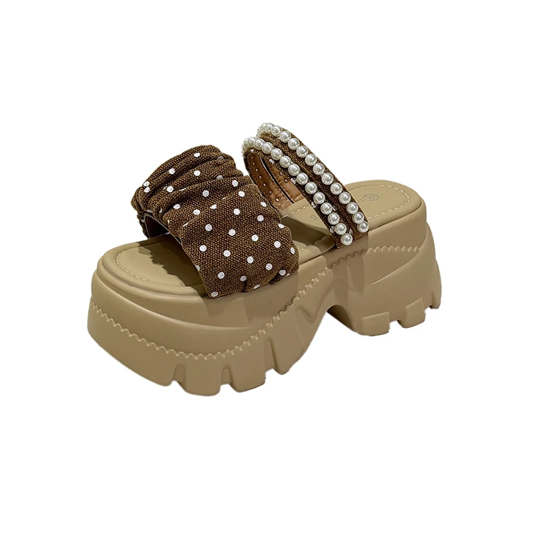 

8.5cm New Summer Sandals Slippers For Women, Fashion Casual All Match Soft Sole Comfortable Female Footwear Daily Outdoor Wear