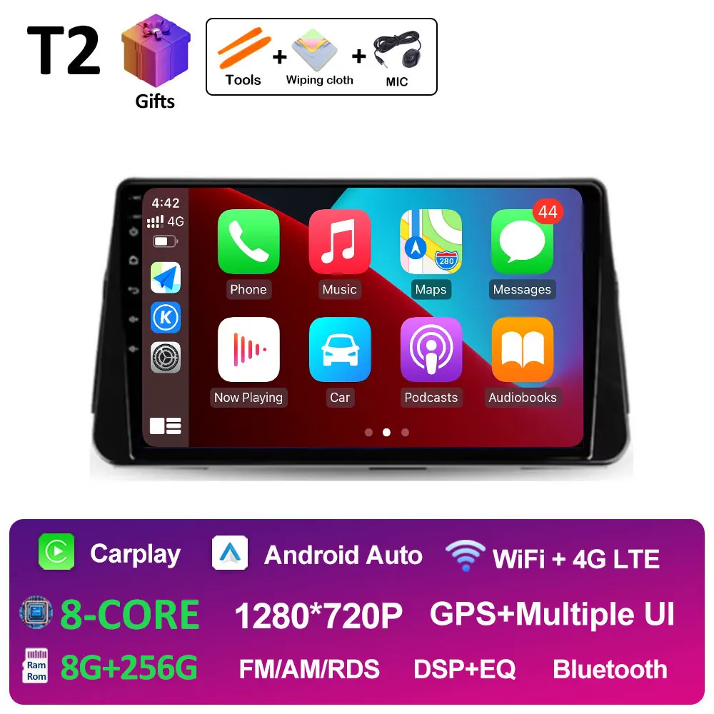 Android 14 Draadloze Carplay Auto voor NISSAN MICRA KICKS 2017 2018 2019 Autoradio Multimedia Videospeler 4G Navigatie GPS BT