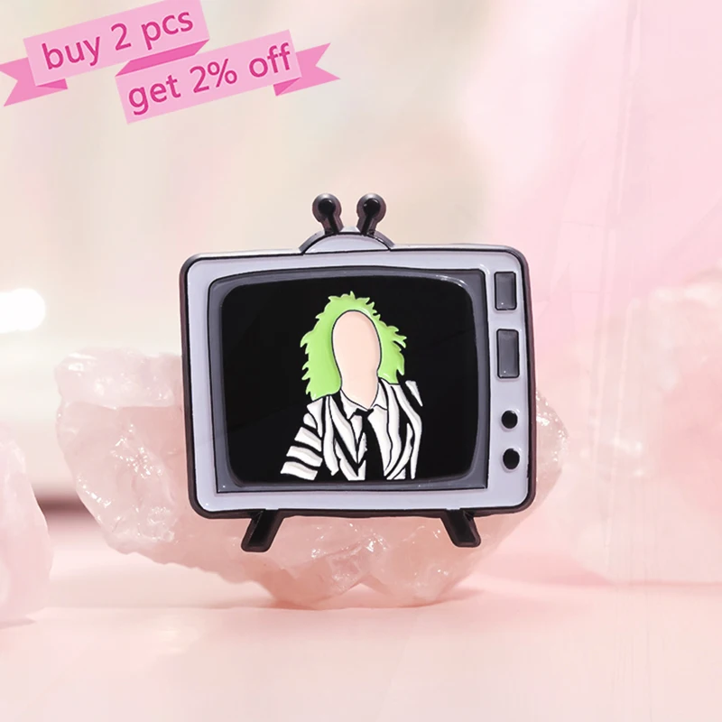 Bros kustom kembar televisi Pines Lapel lencana Punk Gothic perhiasan hadiah untuk penggemar Teman film horor TV seri Enamel