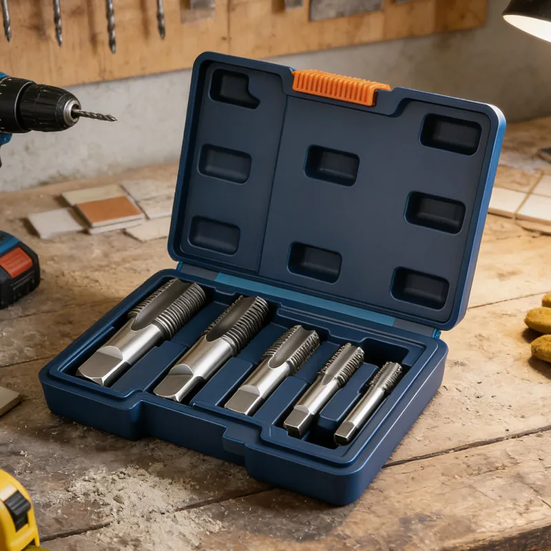 

Набор ручных трубных резьбонарезных инструментов из углеродистой стали (5/6 предметов) для создания чистой и точной резьбы, набор для нарезания резьбы.