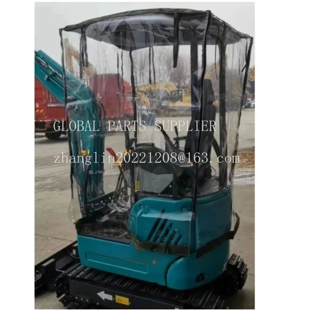 1pc Mini Protective Cover Transparent Digger Excavator Car Cover Warm Awning Thickened Canvas+Pvc Windproof Fit for Sunward 18
