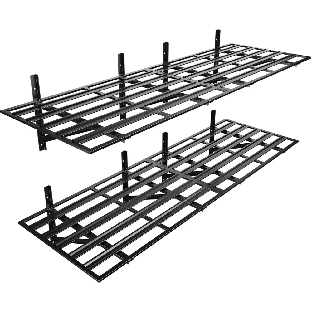 

4 Pack 2x3ft Heavy Duty Garage Wall Shelving, 1600LB Weight Capacity, 24"x72" Adjustable Commercial Grade Steel Storage Rack fo