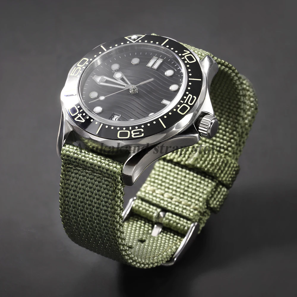 18 مللي متر 20 مللي متر 22 مللي متر 24 مللي متر الإفراج السريع حزام العالمي النايلون قماش حزام الساعات ل Seiko لينة حزام سوار الرجال النساء الرياضة المعصم الفرقة