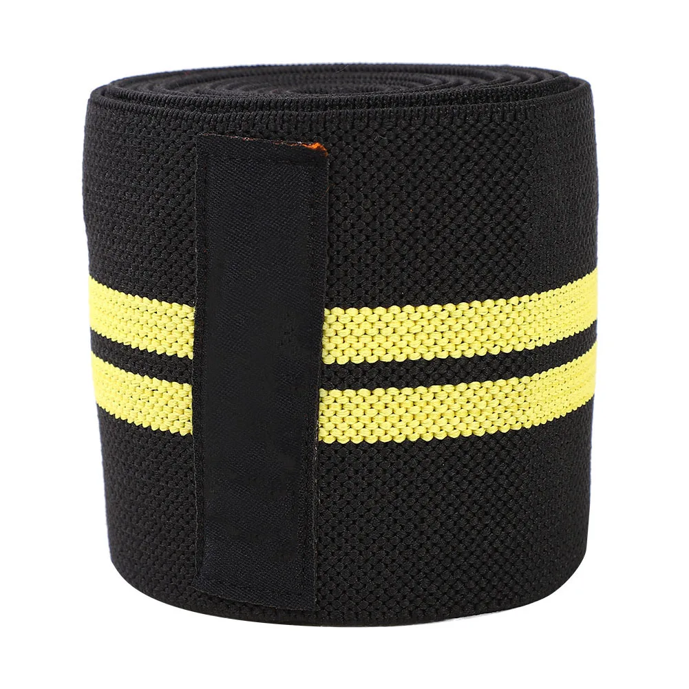 

Фитнес-наколенники, эластичные наколенники для тренажерного зала, тяжелой атлетики, занятий спортом на открытом воздухе (черный и желтый)