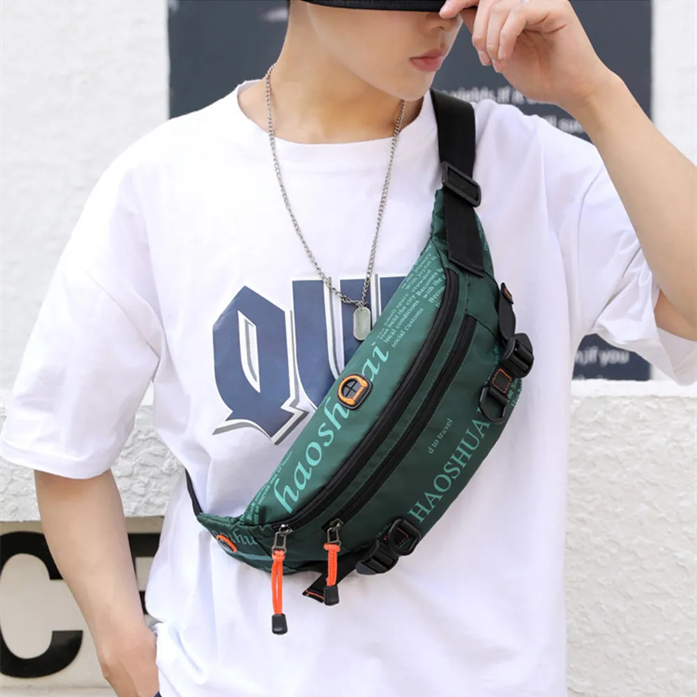 Men's Waist Bag  Outdoor Street Trend Sports Running Fit Chest Bag Crossbody Bag