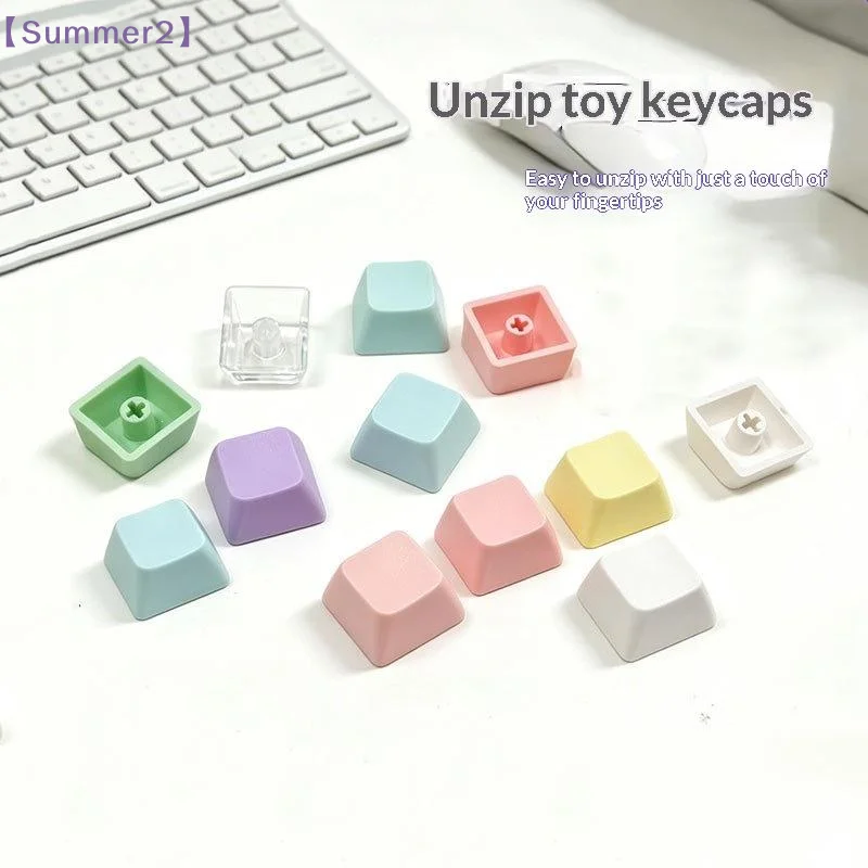 8/10Pcs XDA Height Profile 1U Not Engraving Blank Key Cover PBT Keycap Unique Character Keycaps Button Mechanical Keyboard〔Sum2〕