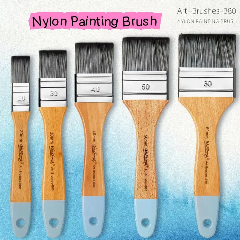 5 قطع من فرش الرسم الزيتي للشعر الصناعي المتين للمبتدئين والمحترفين #1