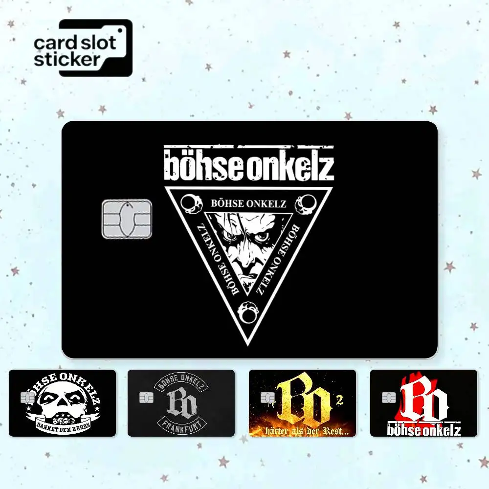 

Band Bohse O-Onkelz Credit Card HD Stickers Small Chip Waterproof Sticker Game Card Decal Gift