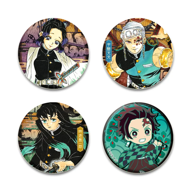 Anime Kamado Tanjirou/Hashibira Inosuke Brooches Kochou Shinobu/Kamado Nezuko/Tsuyuri Kanao/Agatsuma Zenitsu Badge Cartoon Pin