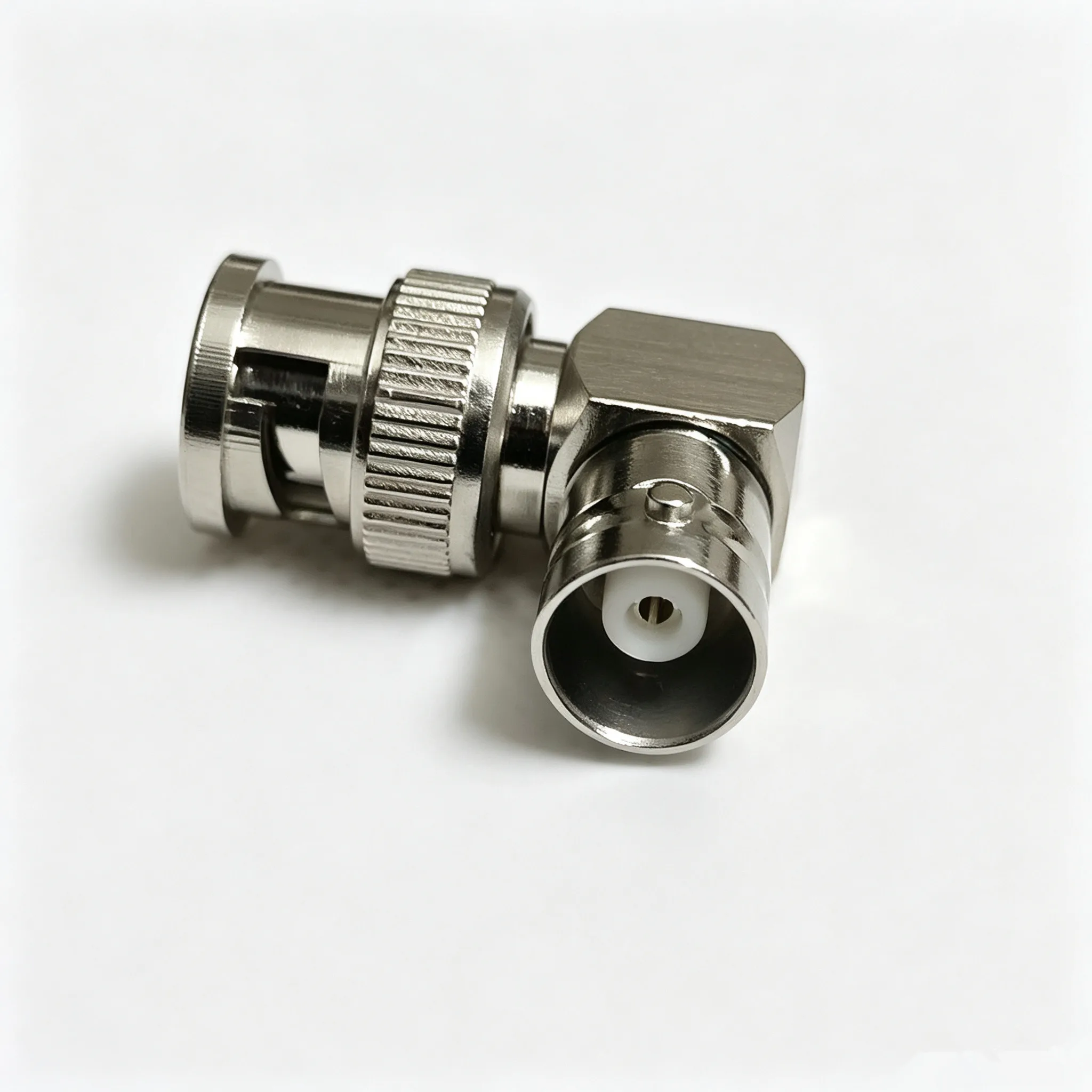 100/20pcs Connector Adapter BNC Male Plug to BNC Female Jack Right Angle RF Coaxial Converter Wire Terminal New Brass for BNC