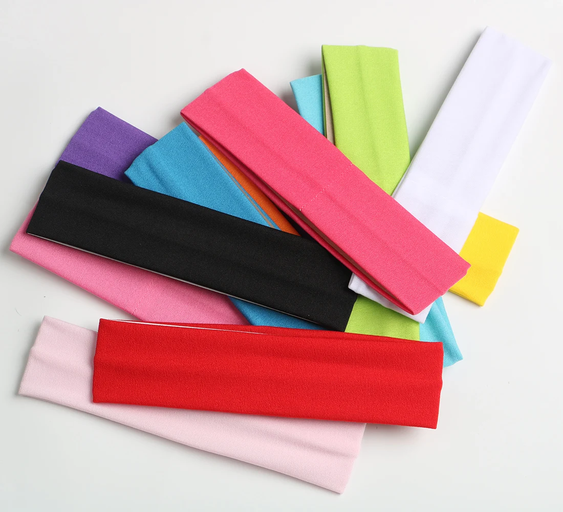 25pcs Stretch Elastic Yoga Headbands Soft Polyester Sweatband Headband for Teens, Girls Women Man