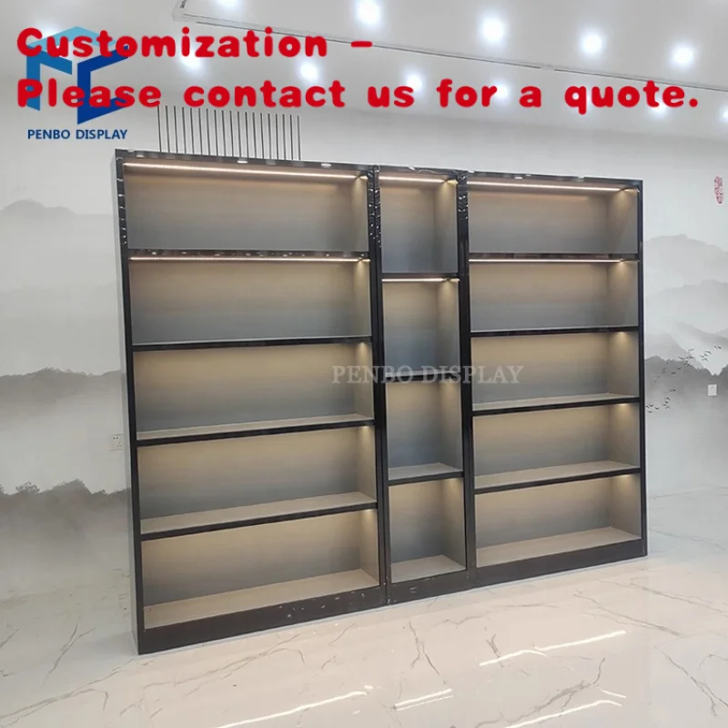 

на заказ.PENBO Уникальный дизайн Идеи дисплея сумок Роскошная обувь Дизайн витрины Изготовленный на заказ шкаф-витрина для сумок Розничный магазин