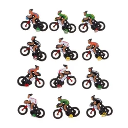 Random 3/6/12Pcs HO Scale 1:87 Cyclists Miniature Rider People Model For DIY Building Sand Table Scene Materials Diorama Kits