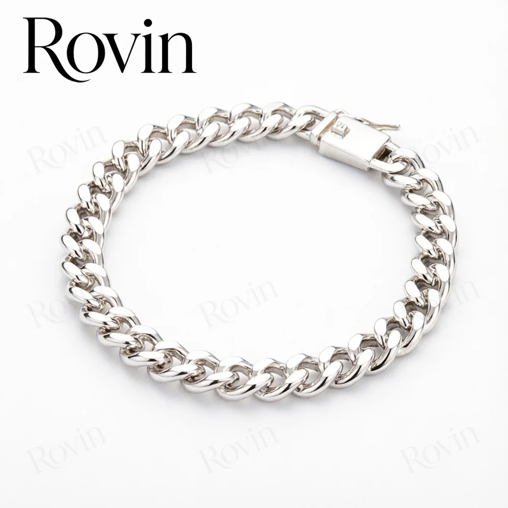 18K Gold 8-Inch 8mm Exquisite Cuban Link Bracelet – Stylish Wedding Jewelry & Party Gift for Men and Women