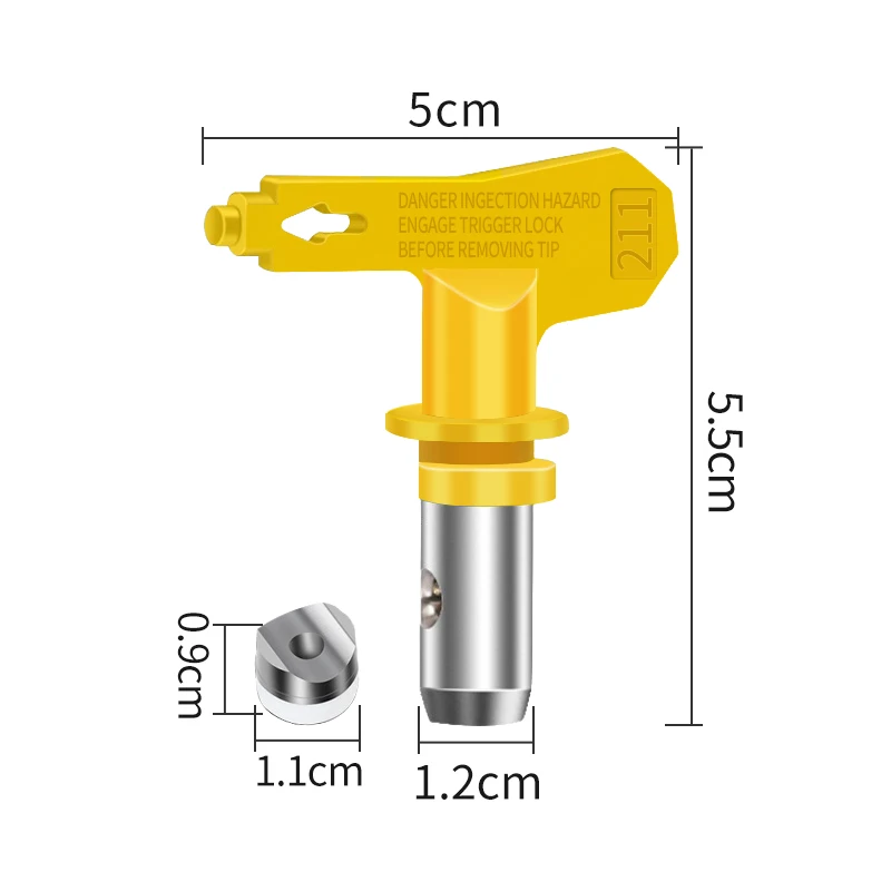 Bez vzduchu malovat rozprašovací pistole, vysoký měrný tlak 3600 PSI s 4 x otočný kloub 211, 415, 517, 621 a 6 x filtr