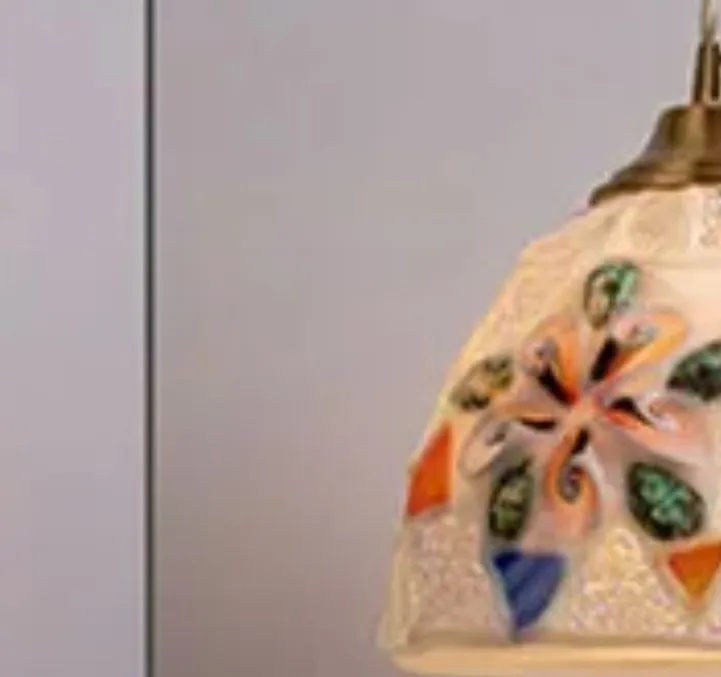 Nordic Japanese Restaurant Lamp Mosaic Creative Color Shell Tea Room Bedroom Bedside Balcony Bar Single Chandelier