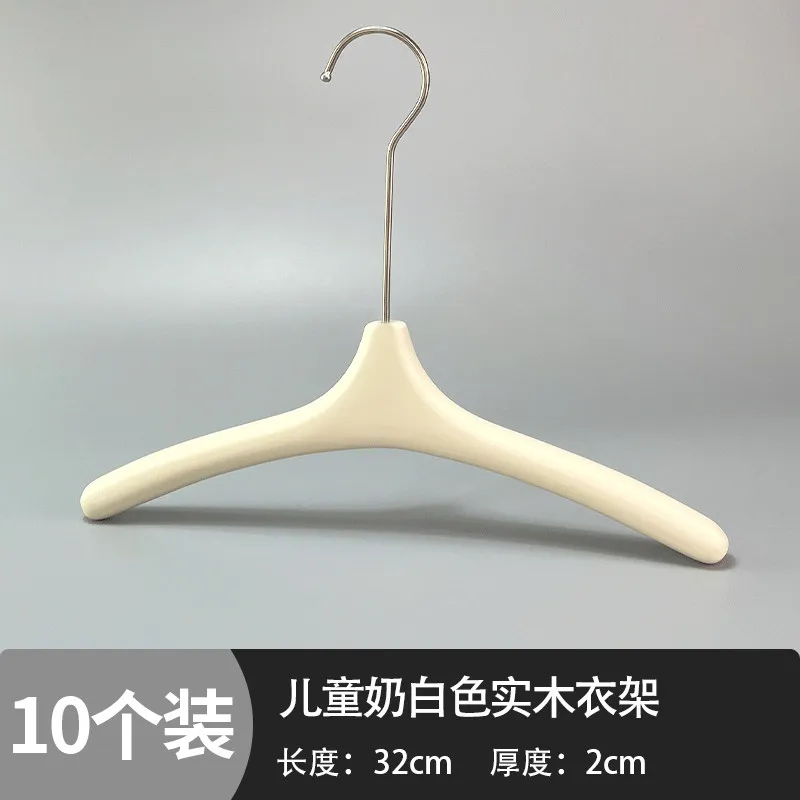 10 PcsCustomized High-Grade Wooden Suit Hangers Skirt Hanger Solid Wooden Trouser Rack with Shoulder Notches for Dress Jacket