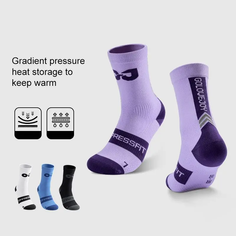 

Adults Reflective Cycling Socks Night Safety Men Women Professional Bicycle Bike Socks Breathable Non-slip Running Sport Socks