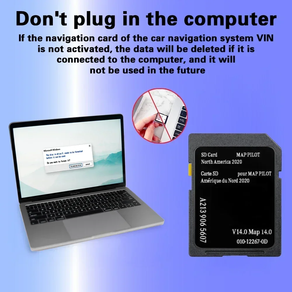 Sat Nav 32GB MAP V14 Update SD Card Maps USA CAN MEX GPS Garmin Navigation 2020 for Mercedes E-class/GLC/AMG/C-class Vehicle