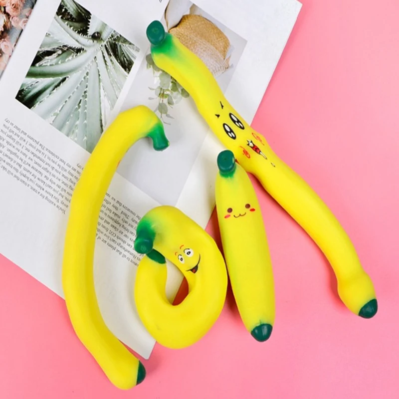 Banana do alívio do esforço para crianças e adultos, brinquedo do relevo do esforço, 1pc