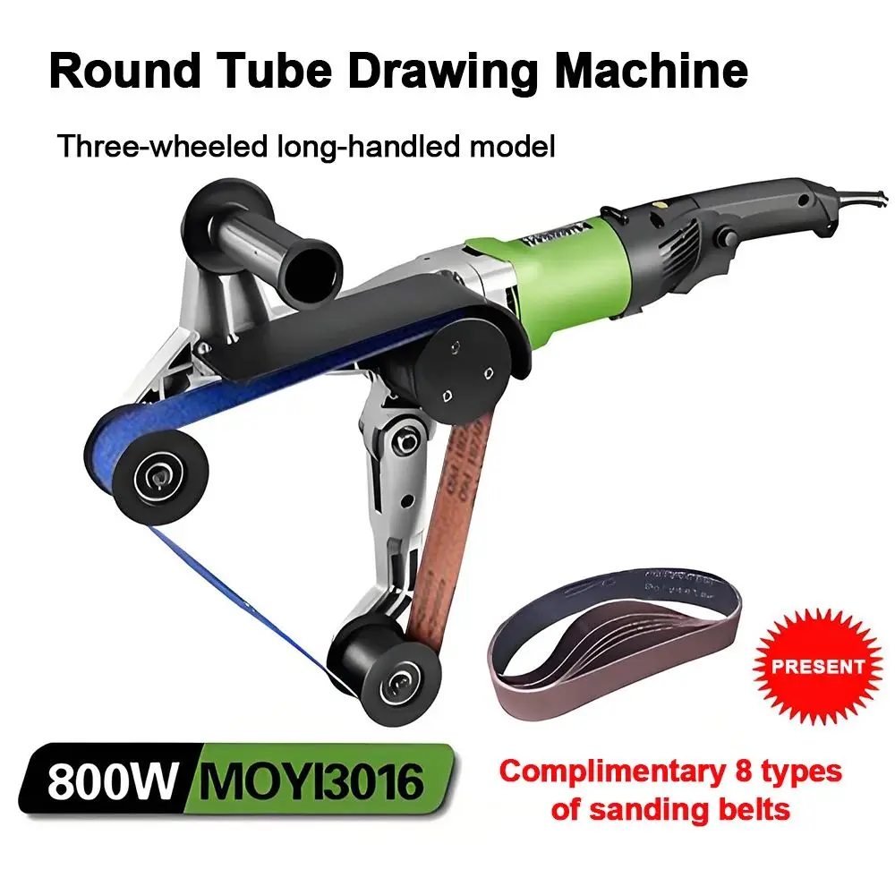 

CX-800W Round Tube Polishing Machine Stainless Steel Curved Edge Grinding Sanding Belt Sander Metal Rust Removal Brushing Tools