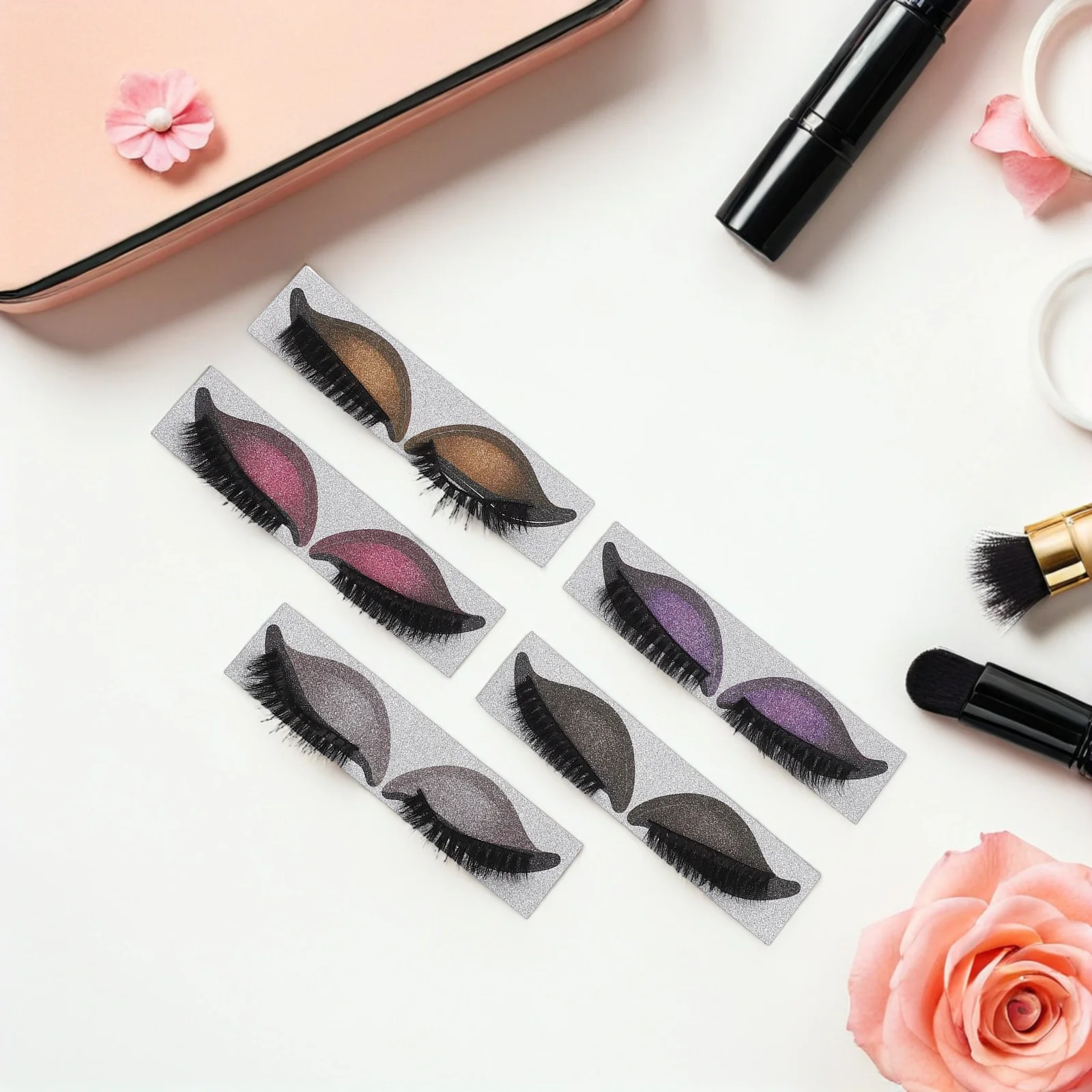 

Lazy Eye Makeup Kit 2-In-1 Eyeshadow Sticker With False Lash Patches For Women Waterproof All-Day Wear Party Prom Travel