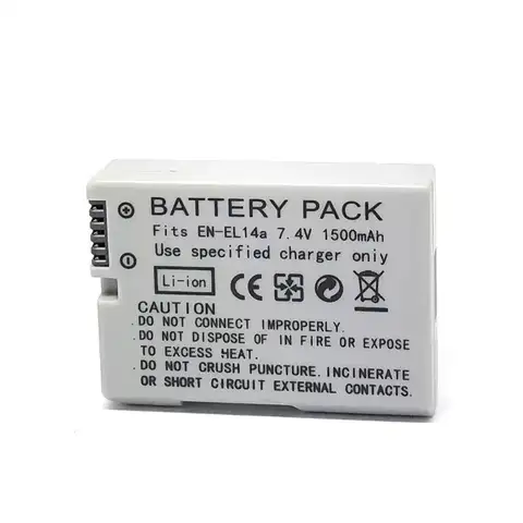 Batteria o caricabatterie per fotocamera EN-EL14 EN-EL14a da 7,4 V 1500 mAh per Nikon P7800 P7700 P7100 D5500 D5300 D5200 D3200 D3300 D5100 + caricabatterie