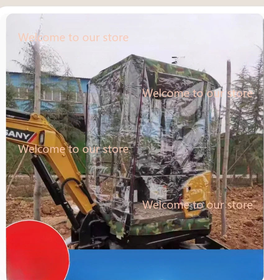 

Mini Excavator Car Cover Warm Awning Thickened Pvc Windproof FitFor Sany 16 18 26