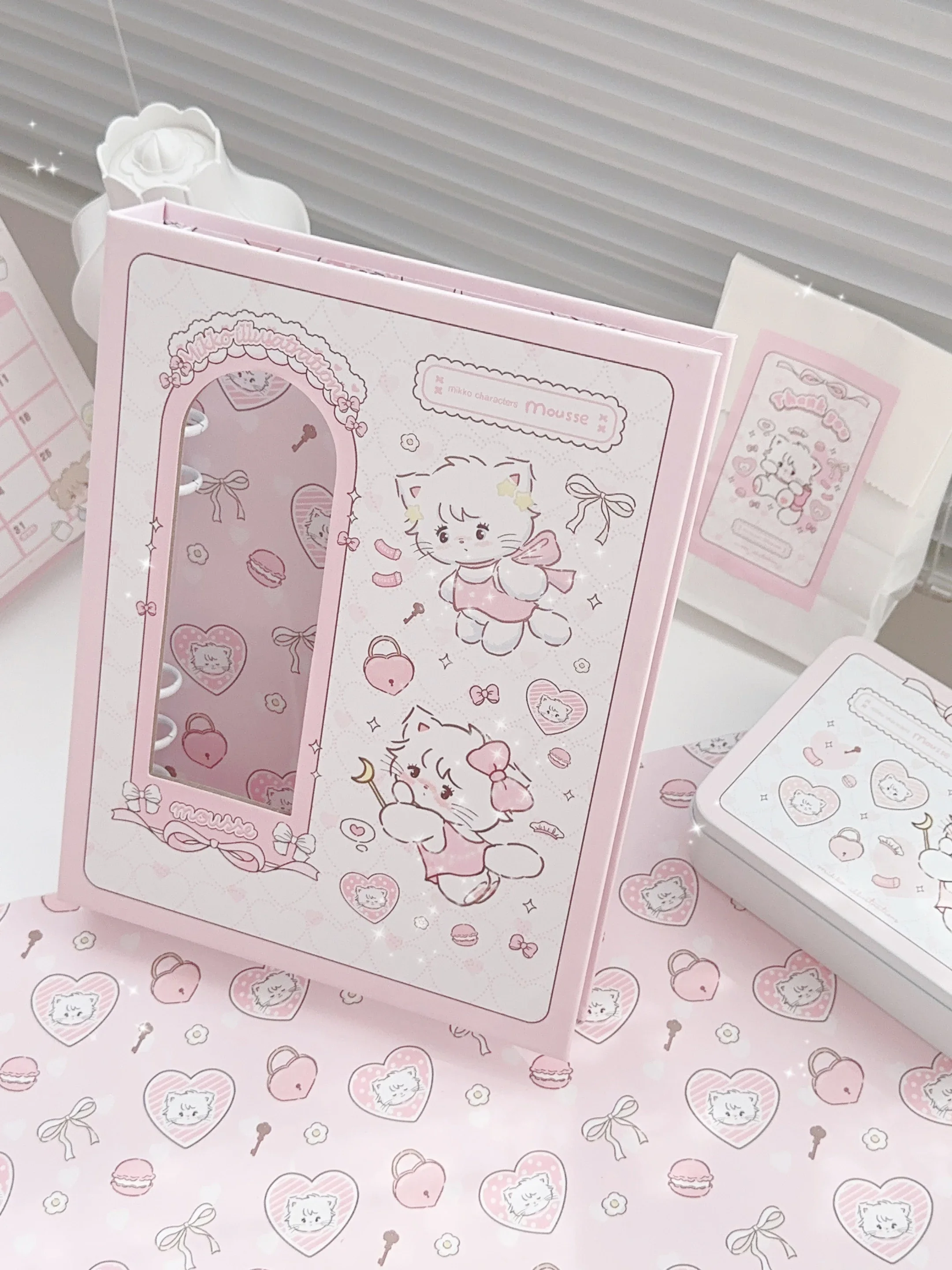 Cute Binder A5 4 Grid 3inch Photocard Binder Kpop Idol Photo Collect Book Card Holder Album for Polaroid instax Girl Gift