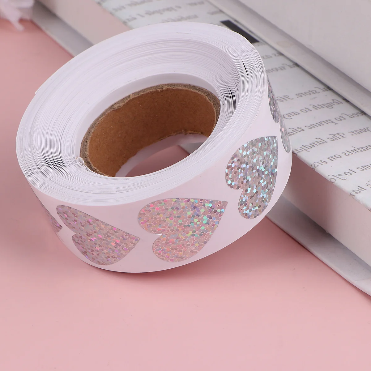 500 قطعة ملصق على شكل قلب ملصقات هدايا ذاتية اللصق ملصقات ختم إبداعية لأكياس الحلوى ملصق ختم ديكور الحفلات #3