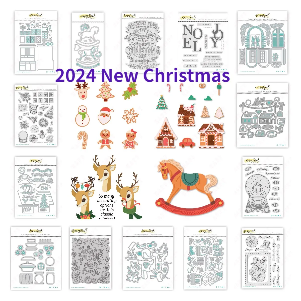 2024 New Christmas Gingerbread Lane Metal Cutting Dies Stamps Stencil DIY Scrapbook Paper Craft Handmade Greeting Card Template