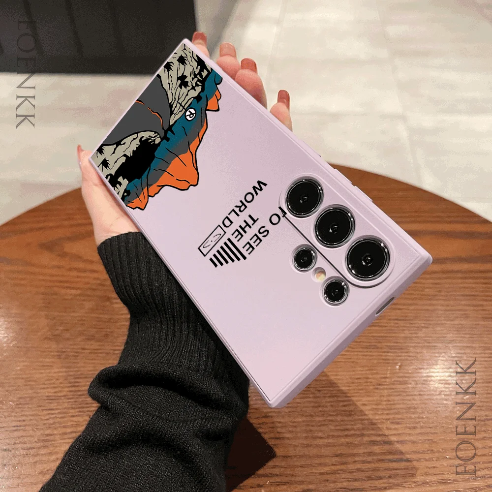 삼성 갤럭시 S24/S23/S22/S21/노트 20/10 라이트용 세계 실리콘 케이스 보기 - 슬림한 낙하 방지 TPU 커버, 패션 선물