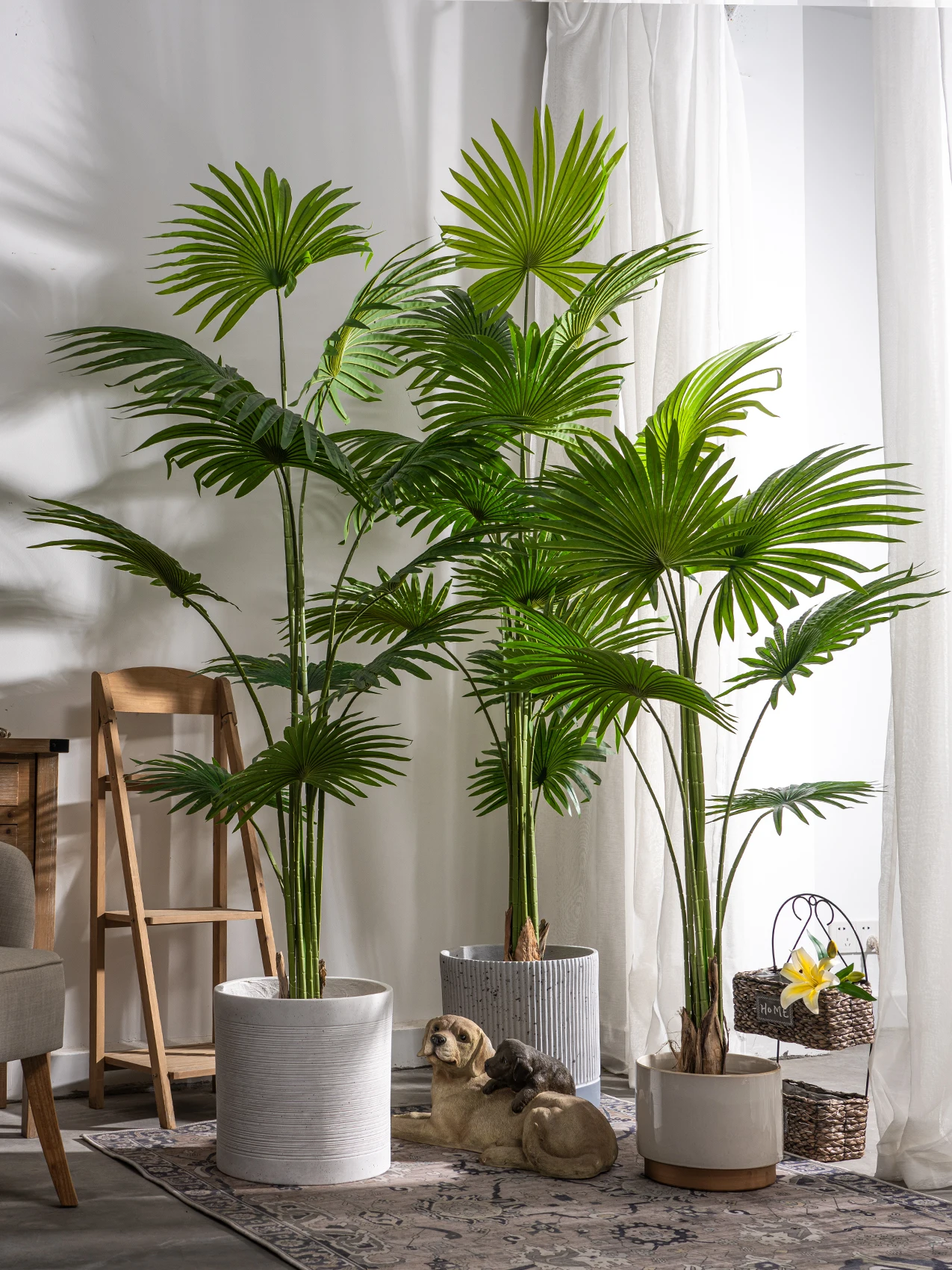 大きな光と熱帯の風景,ゆるいテール,緑の植物,バイオニック,木,竹の装飾を備えた大きな豪華な植物のシミュレーション