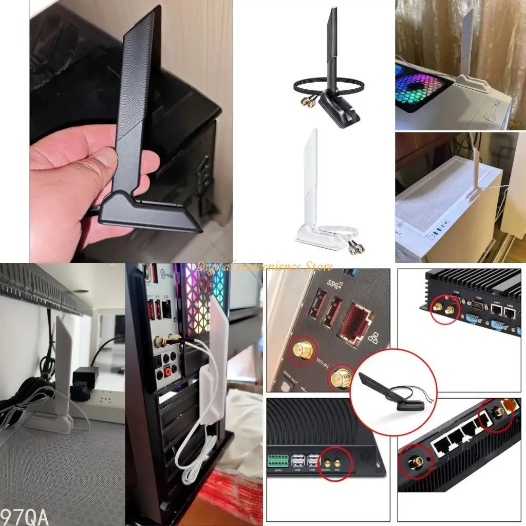 

97qa 2 4G 6G Wi -Fi6e антенны 12db Получите 2SMA VINT в складных магнитах Антенны