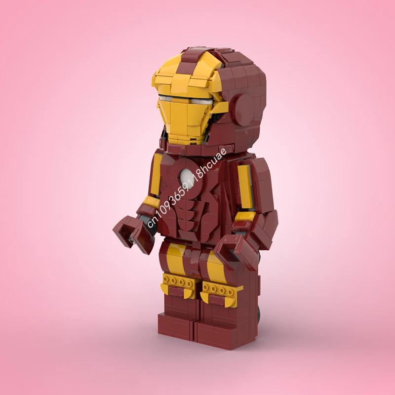 789 個 MOC アイアンヒーローアップスケールミニフィギュアビルディングブロックティーンエイジャークリスマスおもちゃギフト大人コレクター子供のモデル