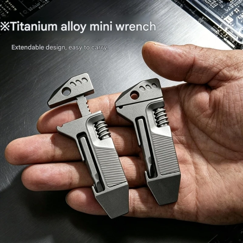 Mini Adjustable Spanner Tool with Driver Bit, Small Metal Repair Hand Tool for Home Maintenance, Small Fastener Service, M4YD